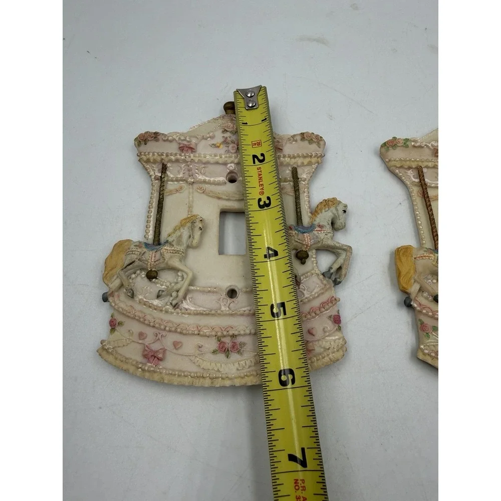 Lot Of 2 Vintage 2000s Carousel Horse Single Light Switch & Outlet Cover